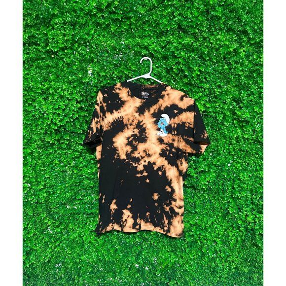 Vintage Acid Wash Smurfs T-shirt - Adult Mens Large - N132 - Picture 2 of 2